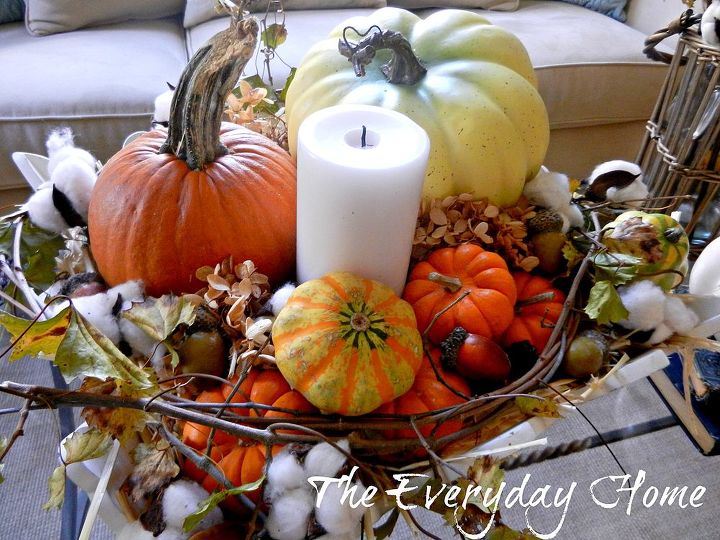 if it doesn t move fill it with pumpkins, seasonal holiday decor, My tray overfloweth