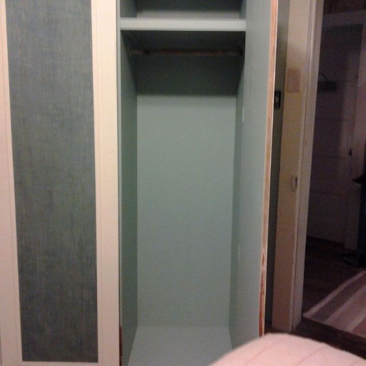 a work in progress, closet, painted furniture, woodworking projects, in progress view of the inside