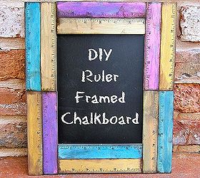 ruler framed diy chalkboard, chalkboard paint, crafts, repurposing upcycling