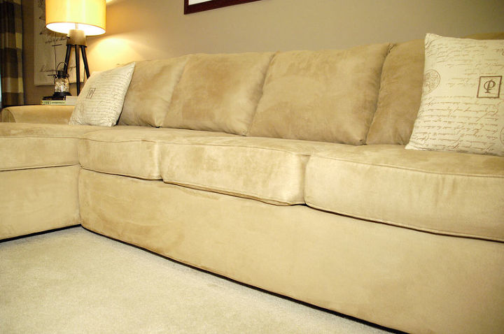 how to make an old couch new again for 10, painted furniture, Like new again