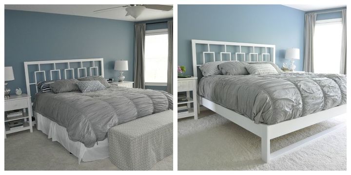 simple bedframe, bedroom ideas, painted furniture