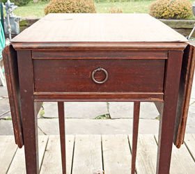 diy thursday antiqued emerald side table, painted furniture, Before