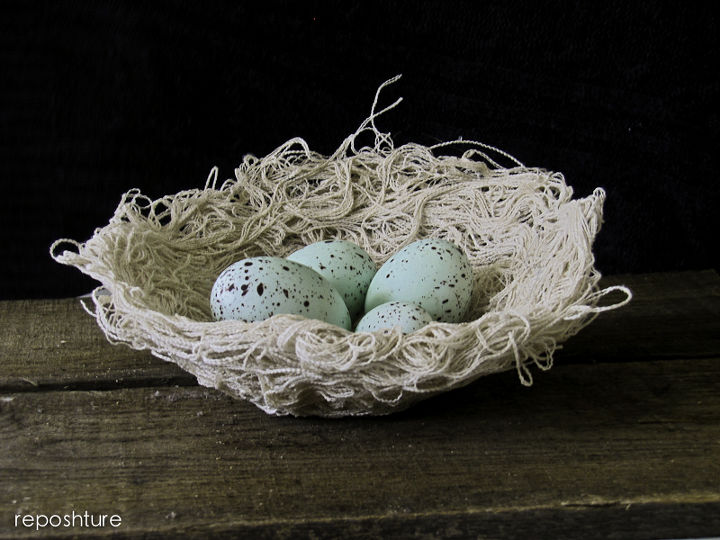 birds nest textured bowl tutorial, crafts, finished product