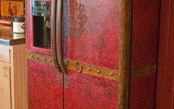 SK's Old Dinged Refrigerator*Vintage Steamer Trunk