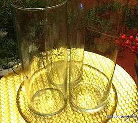 cheap chic christmas centerpiece, christmas decorations, crafts, seasonal holiday decor, You can use any color charger but I think silver or gold will be best In my blog post I share about how we scavenged for our cylinders to keep expenses down