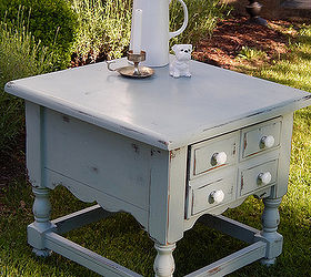 vintage painted end table, painted furniture