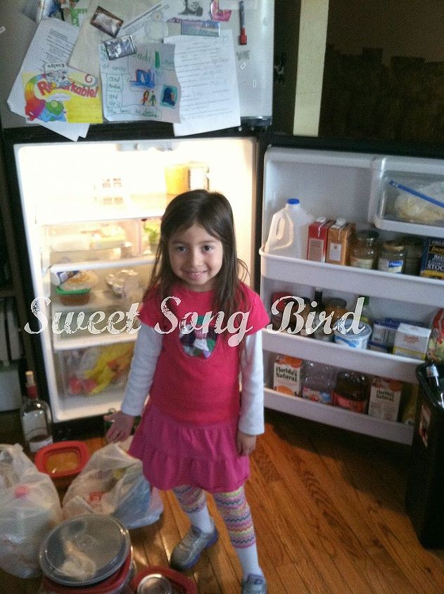 my organized fridge, appliances, organizing, My awesomely cute helper my Wunkie Princess