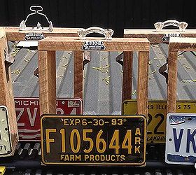 repurposed license plate wall organizers storage with reclaimed wood, diy, repurposing upcycling