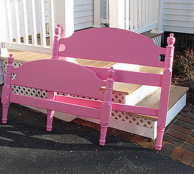 turn that unwanted twin bed into a useful bench, decks, outdoor furniture, painted furniture, repurposing upcycling, This is how it starts
