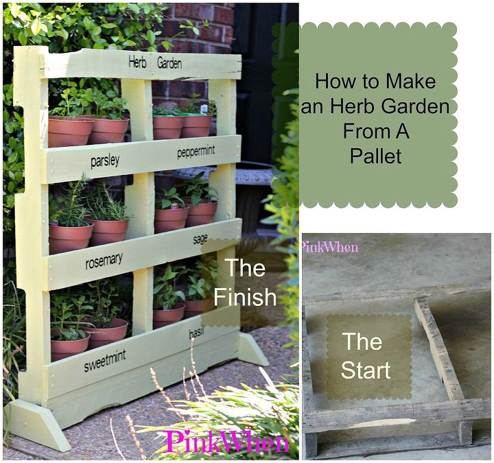 upcycling a pallet to a vertical herb garden, diy renovations projects, gardening, pallet projects, repurposing upcycling