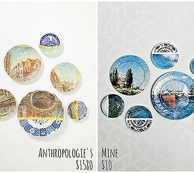 placas de arte de collage inspiradas en anthro, El de Anthro a la izquierda el m o a la derecha