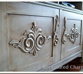old chest repurposed to an entertainment unit, painted furniture, Old solid wood chest found at the curb had the front doors nailed shut and a removable top Now it sits proudly as a beautiful entertainment unit