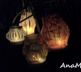 simple garden lanterns, crafts, lighting, outdoor living