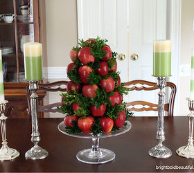 diy apple topiary for the holidays, christmas decorations, crafts, seasonal holiday decor, thanksgiving decorations, Place on your table as the Centerpiece for Thanksgiving and Christmas