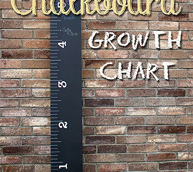 create your own chalk board ruler growth chart, chalkboard paint, crafts, Ruler growth chart with chalk board paint