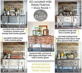 milk painted antique buffets, painted furniture