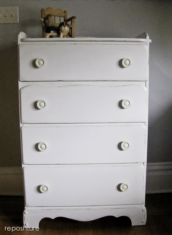 baby dresser makeover, painted furniture