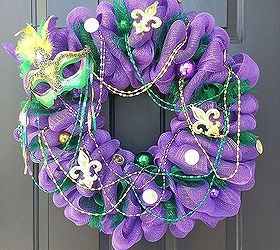 new year new wreaths, crafts, seasonal holiday decor, valentines day ideas, wreaths, This was a special order Mardi Gras wreath beads beads beads