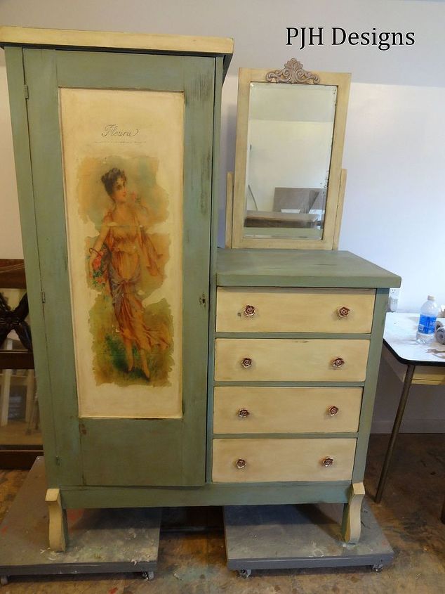 my victorian chifferobe, painted furniture