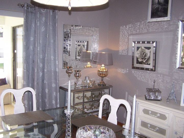 my dining room redo with reused furnishings, dining room ideas, home decor, repurposing upcycling, The mirrored chest from Craig s list