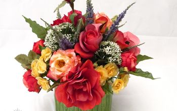 How to make a Silk Rose Arrangement with a Mini Lesson in Floral Design