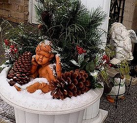christmas home tour part 1 the outside of our home, christmas decorations, curb appeal, seasonal holiday decor, A planter