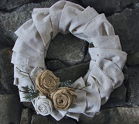 2012 reflections, crafts, wreaths, Ruffled Dropcloth Wreath