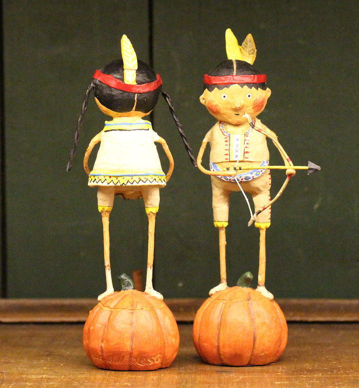 thanksgiving decor using a cast of characters part five, crafts, seasonal holiday decor, thanksgiving decorations, Modeling their outfits VIEW 2 on TLLG s FB Page