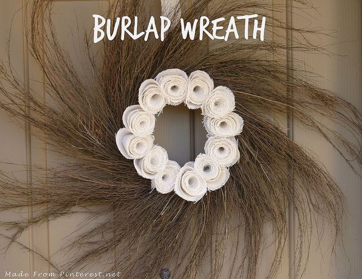 burlap wreath, crafts, wreaths