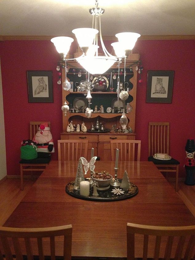 christmas 2012, christmas decorations, flowers, seasonal holiday decor, Dining room