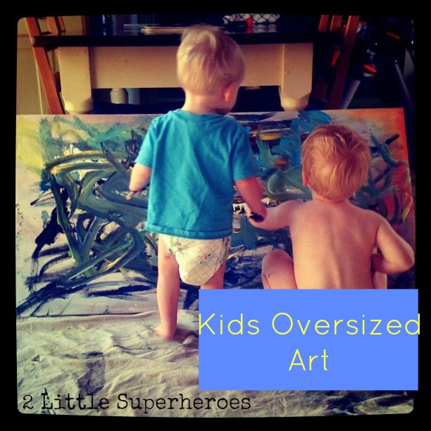 oversized art created by your own kids, home decor, painting