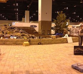 birth of a denver garden and home show garden, flowers, gardening, outdoor living, ponds water features, The water feature starting to take shape at Colorado Convention Center