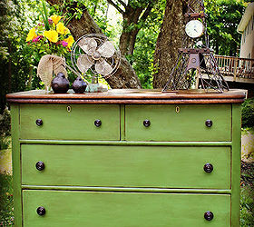 White and Neglected Craigslist Dresser Turned Green Beauty Hometalk