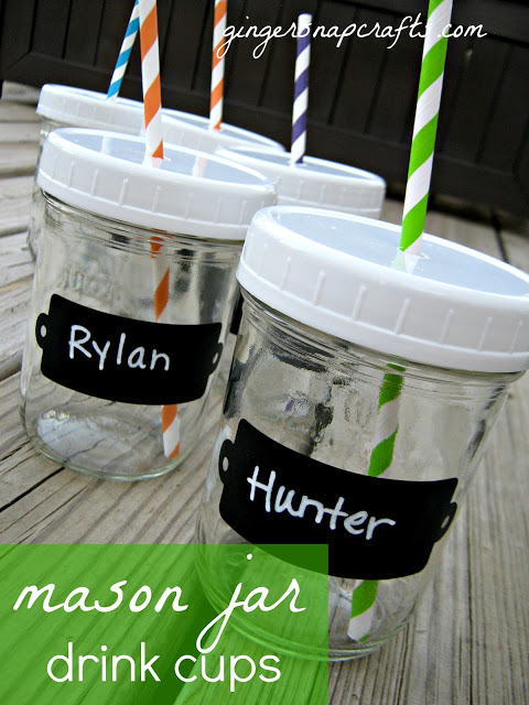 mason jar drink cups, crafts, mason jars, organizing