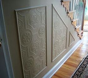 Faux Carved Wainscoting using textured wallpaper Hometalk