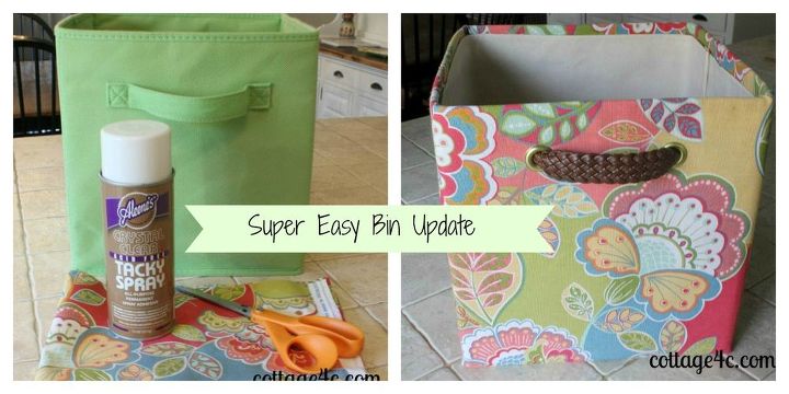 simple update for fabric bins, crafts