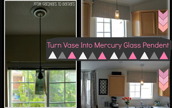 Vase Into Mercury Glass Pendent Light [West Elm Inspired]