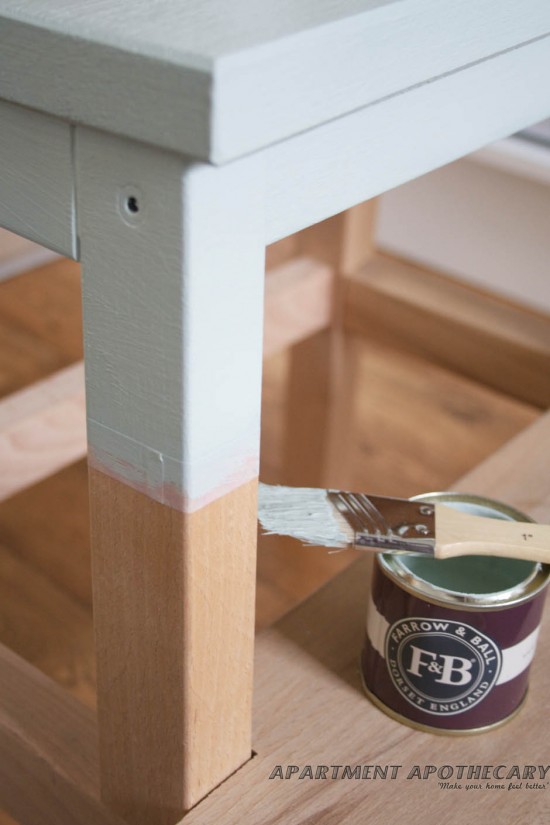furniture makeover, painted furniture, Either paint the top of the stool or the bottom of the legs