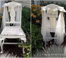 the brides chair a keepsake for my daughter, painted furniture, A special chair for her special day