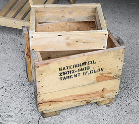 the little crate that morphed into a table with 2 secrets, outdoor furniture, outdoor living, painted furniture, pallet, repurposing upcycling, woodworking projects
