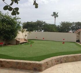 how an artificial grass putting green accentuates your home, landscape