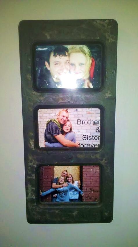 picture frame painted, home decor, painting, On my wall With pictures my friends gave me