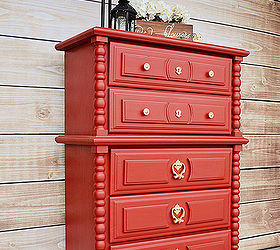 meet lola calient red dresser before after, painted furniture