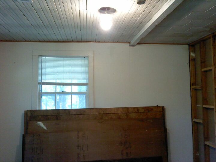 our progress on the room remodel, doors, home improvement, Old paneling removed