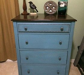 from barren to blue, painted furniture