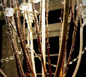 winter branches chandelier for the holidays or season, crafts, home decor