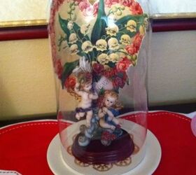valentine s day cloche decor, seasonal holiday d cor, valentines day ideas, Cherubs under glass and now I have a sweet piece of decor showing my love to my favorite Valentine