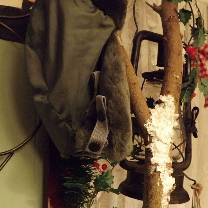 tree branch becomes a place to hang your hat, crafts, repurposing upcycling, seasonal holiday decor