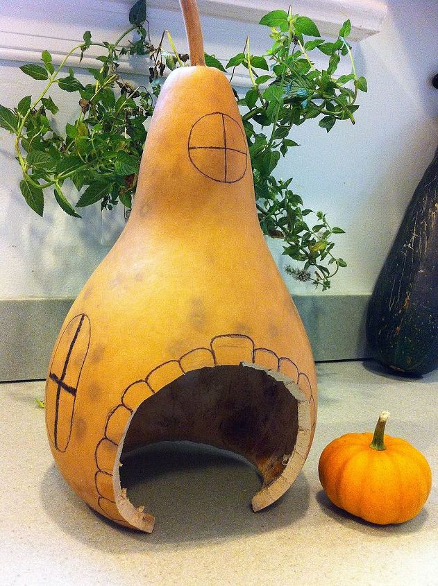 gourd toad house, crafts, Basic design finished It still looked naked to my eyes