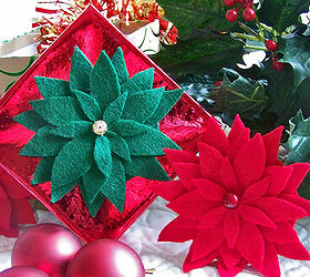 how to make a felt poinsettia, crafts, seasonal holiday decor, wreaths, Felt Poinsettia
